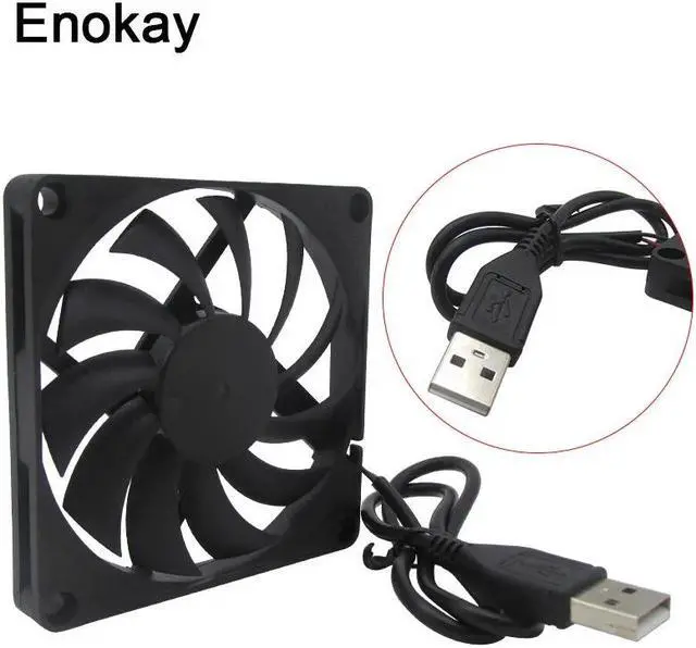 Alt view image 4 of 5 - 2 Pieces High quality 80MM 5V USB 80x80x15mm 8cm 8015 Brushless DC Cooling Cooler PC CPU Computer Case Fan