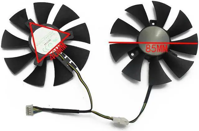 Alt view image 2 of 6 - 85mm GA91S2H GFY09010E12SPA 4Pin VGA Cooler Fan Replace For ZOTAC AMP 1060 6 GB Graphics Card Cooling Fan