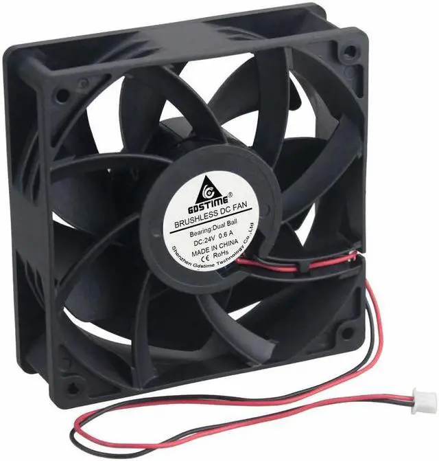 Main image of 1 Piece 245CFM DC 24V 12cm 120x120x38mm Dual Ball Cooling Fan 120mm x 38mm CPU PC Case Cooler 12038B 0.6A High Pressure