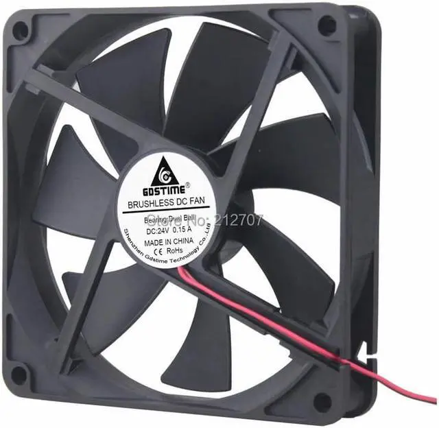 Alt view image 2 of 6 - 140mm 24V 2Pin 140x140x25mm 14025 Ball Bearing Brushless DC Cooler Cooling Fan