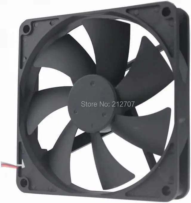 Alt view image 4 of 6 - 140mm 24V 2Pin 140x140x25mm 14025 Ball Bearing Brushless DC Cooler Cooling Fan
