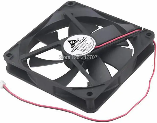Alt view image 5 of 6 - 140mm 24V 2Pin 140x140x25mm 14025 Ball Bearing Brushless DC Cooler Cooling Fan