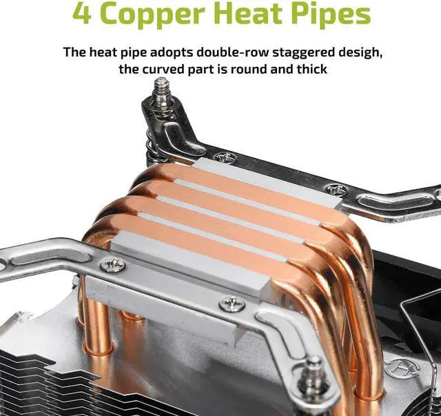 Alt view image 4 of 6 - 4 Copper Heatpipe CPU Cooler Cooling Fan 90mm 3Pin CPU Cooler Fan Cooling Heatsink Radiator for Intel LGA 2011 X79 X99 299