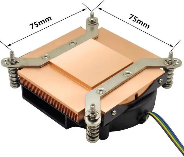 Alt view image 4 of 6 - (Special Offer) Server CPU Cooler Cooling Fan Copper Heatsink For Intel LGA 1155 1156 1150 1151 Industrial Computer Cooling