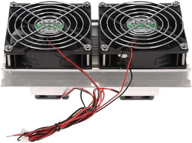 Alt view image 3 of 4 - 200 x 115 x 8.5mm 120W Thermoelectric Peltier Refrigeration Semiconductor Cooling System Kit Double Fan