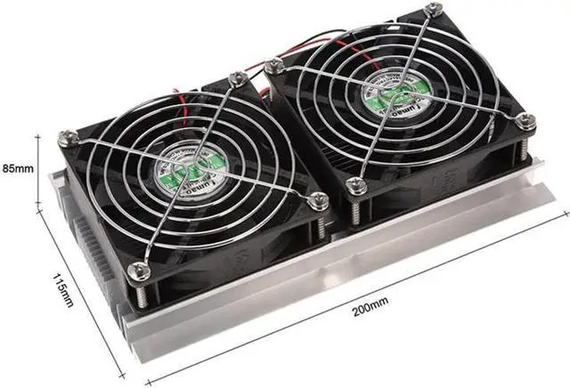 Alt view image 4 of 4 - 200 x 115 x 8.5mm 120W Thermoelectric Peltier Refrigeration Semiconductor Cooling System Kit Double Fan