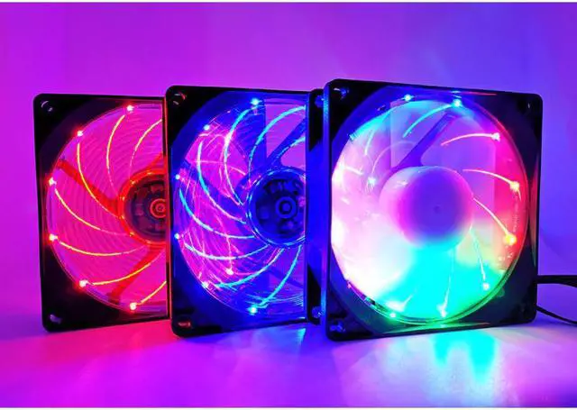 Alt view image 2 of 6 - 90mm 4 Pin PWM Fan 92mm Computer Case Fan Silent 9CM CPU Cooling Fan Quiet PC Cooler Fan RGB Fan DC 12V Adjust Fan Speed