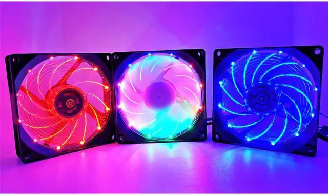 Alt view image 3 of 6 - 90mm 4 Pin PWM Fan 92mm Computer Case Fan Silent 9CM CPU Cooling Fan Quiet PC Cooler Fan RGB Fan DC 12V Adjust Fan Speed