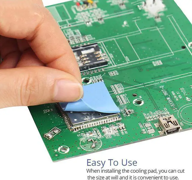 Alt view image 5 of 6 - Silicone Thermal Pad 1mm Adhesive GPU CPU Pc Fan Cooler Heatsink Heat Sink Grease Paste Radiator Cooling Conductive Pads