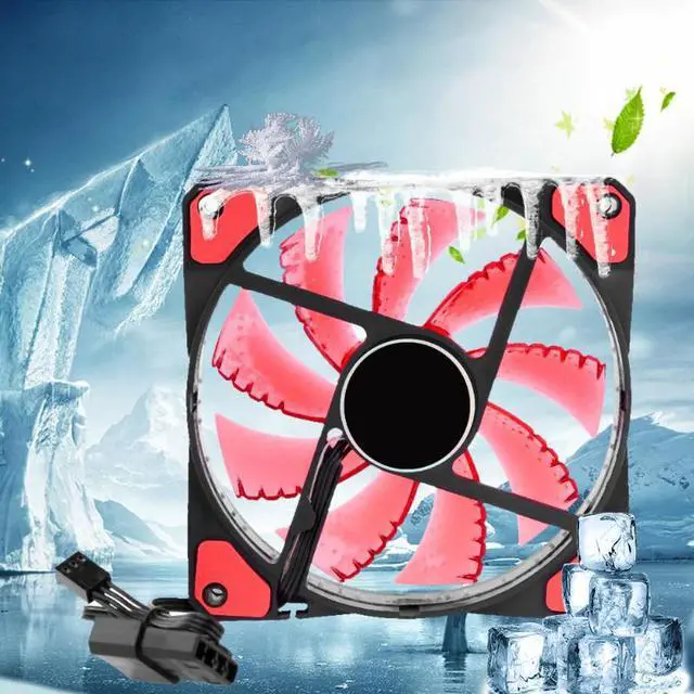 Alt view image 3 of 6 - 33 LED Lights 120mm Silent Computer Case Heatsink Cooler Fan PC Computer Cooling System Accessory