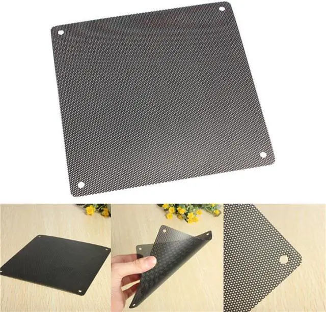 Alt view image 3 of 6 - Arrival 14cmx14cm Computer Cooling Fan Filter PVC 140mm PC Fan Case Dust Filter Strainer Dustproof Mesh Cuttable
