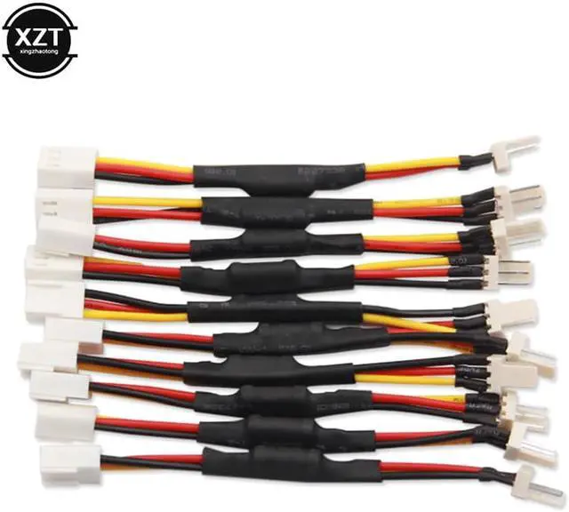 Alt view image 6 of 6 - 10PCS 3pin Computer Fan Down Slow Speed fan controller Cable 10cm Deceleration Line for PC CPU Cooling Fan Cpu cooler Connector