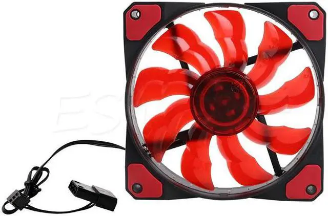 Alt view image 4 of 4 - 3 Pin/4 Pin 120mm PWM PC Computer Case CPU Cooler Cooling Fan with LED Light New Design
