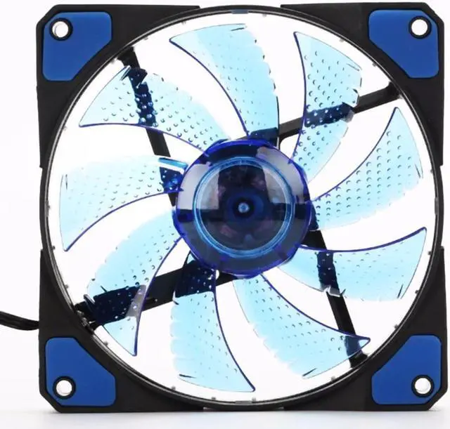 Alt view image 4 of 6 - 120mm pc computer fan 15 Lights LED Cooler Cooling Fan Plastic 12V DC 4P 3P 120*120*25mm Easy Installed Fan Colorful Computer