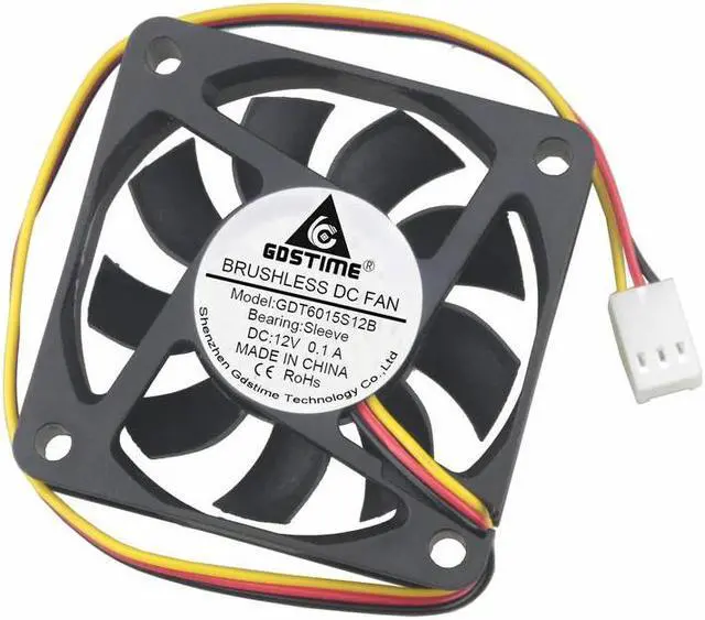 Main image of 1 Piece DC 12V 6015s Brushless CPU Cooling Fan 60mm x 15mm 3Pin FG 6cm PC Computer Case Motor Cooler 60x60x15mm 2.4inch