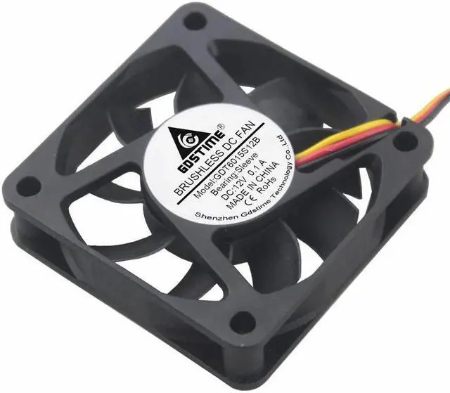 Alt view image 3 of 6 - 1 Piece DC 12V 6015s Brushless CPU Cooling Fan 60mm x 15mm 3Pin FG 6cm PC Computer Case Motor Cooler 60x60x15mm 2.4inch