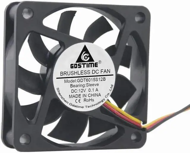 Alt view image 4 of 6 - 1 Piece DC 12V 6015s Brushless CPU Cooling Fan 60mm x 15mm 3Pin FG 6cm PC Computer Case Motor Cooler 60x60x15mm 2.4inch
