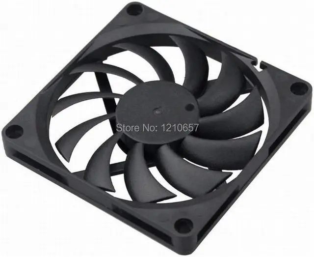 Alt view image 2 of 6 - 2PCS 3Pin 8cm 80x10mm 80mm x 80mm x 10mm DC 12V Brushless Cooling Cooler CPU Fan