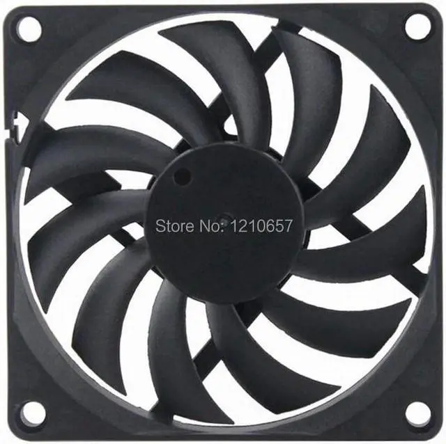 Alt view image 3 of 6 - 2PCS 3Pin 8cm 80x10mm 80mm x 80mm x 10mm DC 12V Brushless Cooling Cooler CPU Fan