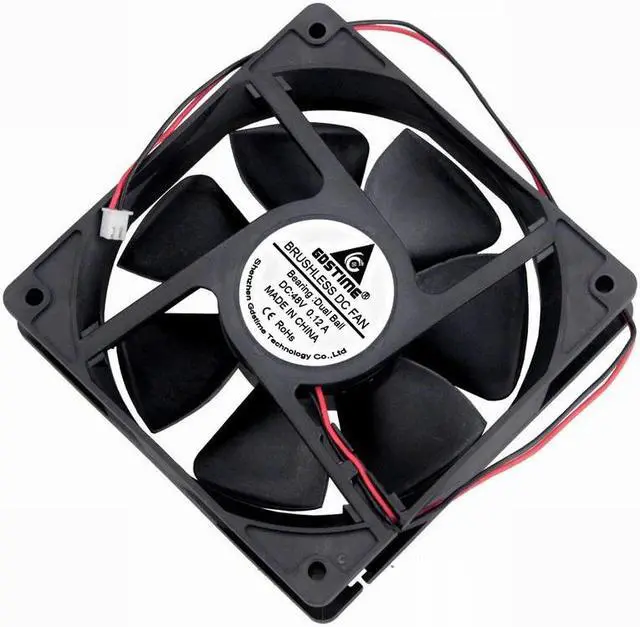 Alt view image 3 of 6 - 1Pieces DC 48V 0.12A 12cm 120mm x 25mm Ball Bearing 120x120x25mm Cooling Fan 48