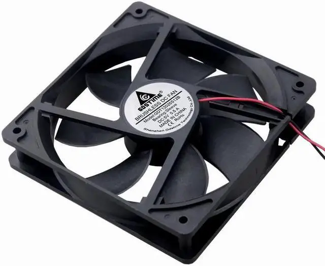 Alt view image 5 of 6 - 1 Pcs DC 5V 120x120x25mm 120mm 0.5A High Speed PC Brushless Cooling Fan 12025S 12cm 2Pin CPU Case Cooler