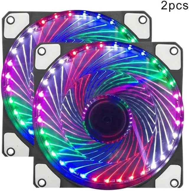Alt view image 3 of 6 - 2Pcs 120mm PC Case Cooling Fan Super Silent Computer LED High Airflow Cooler Fans NK Shopping