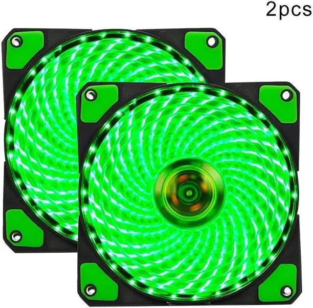 Alt view image 2 of 6 - 2Pcs 120mm PC Case Cooling Fan Super Silent Computer LED High Airflow Cooler Fans NK Shopping