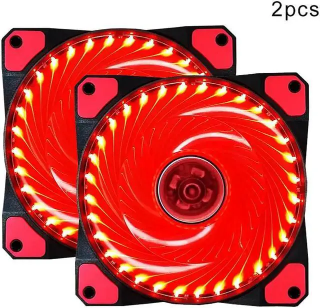 Alt view image 4 of 6 - 2Pcs 120mm PC Case Cooling Fan Super Silent Computer LED High Airflow Cooler Fans NK Shopping