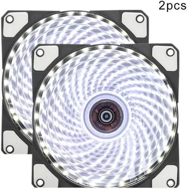 Alt view image 6 of 6 - 2Pcs 120mm PC Case Cooling Fan Super Silent Computer LED High Airflow Cooler Fans NK Shopping