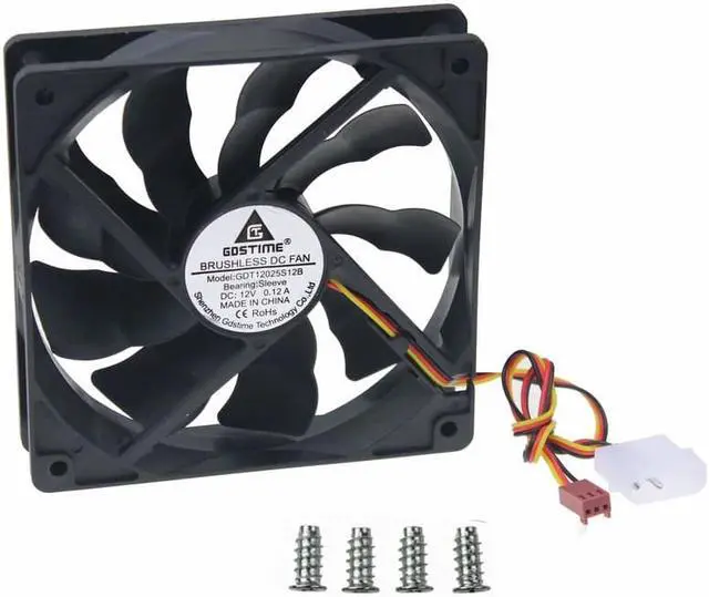 Alt view image 2 of 6 - 1PCS DC 12V 120mm 120X120X25mm PC Computer 3Pin 4Pin Brushless Case Cooling Fan 12cm 120x25mm Cooler Fan