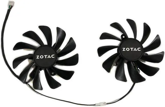 Alt view image 3 of 5 - GeForce GTX 1080 Ti AMP Edition GPU VGA Cooler Cooling Fan For ZOTAC ZT P10810D 10P gtx1080ti Video Cards As Replacement