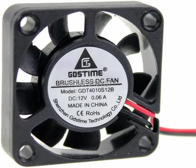 Alt view image 2 of 6 - 5PCS DC 12V 2Pin 4010 4cm 40 x 10mm 40mm Mini Cooling Cooler Ventilation Fan 9 Blades