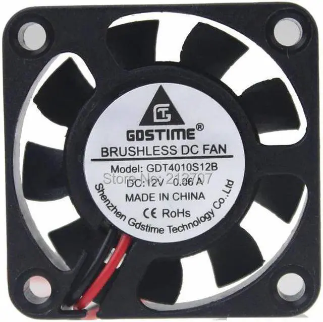 Main image of 5PCS DC 12V 2Pin 4010 4cm 40 x 10mm 40mm Mini Cooling Cooler Ventilation Fan 9 Blades
