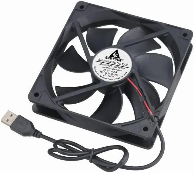 Alt view image 6 of 6 - 1 Piece USB Cooler DC 5V 120*120*25mm Ball Bearing Brushless 12cm PC Case Cooling Fan 120mm x 25mm 12025 1500RPM