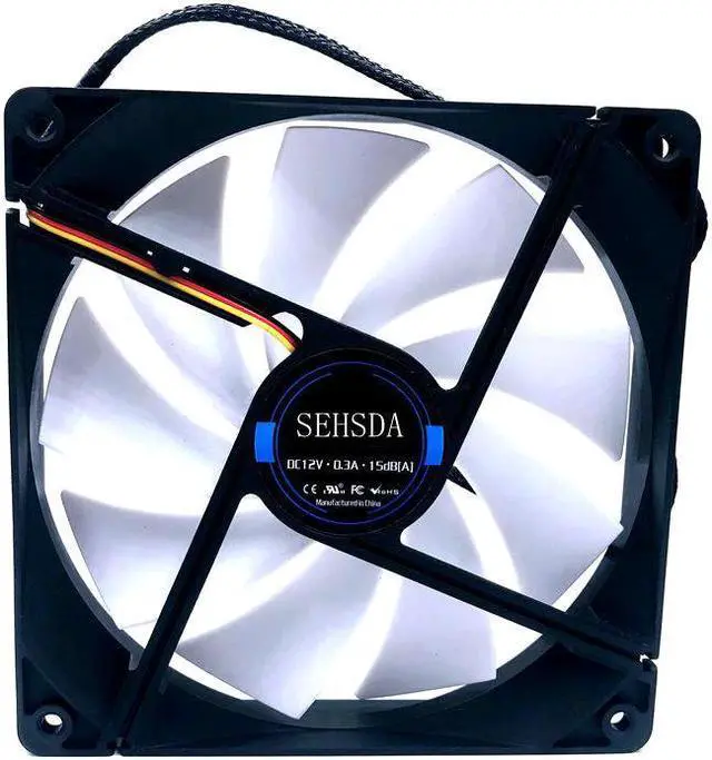 Alt view image 2 of 4 - slient quiet low noise 140mm cooling fan 140*140*25mm DC12V 0.30A(rated 0.18A) 880RPM 15DBA axial computer pc case cooler