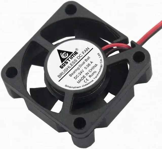 Alt view image 3 of 6 - 2 Pieces DC 24V 3cm 30x30x10mm 30mm Two Ball bearing Cooling Fan 30mm x 10mm 3010 Mini Brushless Cooler Fan