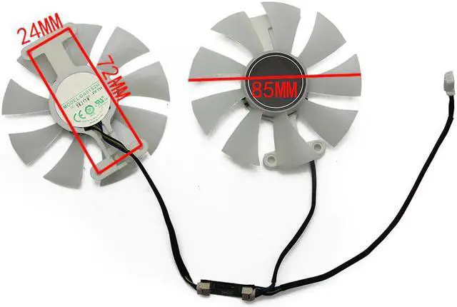 Alt view image 4 of 5 - GeForce GTX 960 950 1060 GPU Cooler Cooling Fan GA91S2H For KFA2 GALAX GTX960 GTX950 GTX1060 EXOC White 6GB Cards Cooling