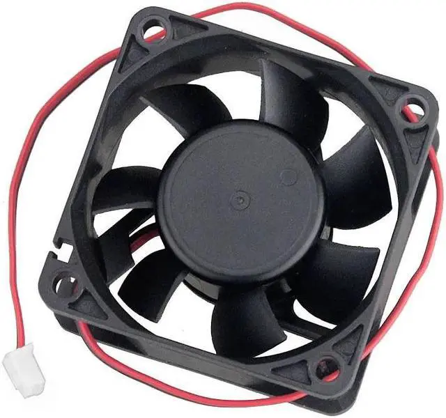 Alt view image 4 of 6 - 2pcs 24V 4700RPM Ball Bearing 60*60*25mm DC 24 Volts 2 Pin Cooler Brushless PC CPU Case Cooling Fan 6025