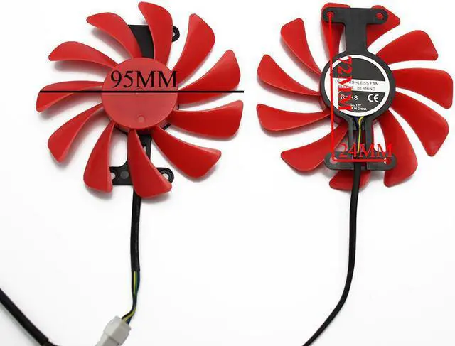 Alt view image 3 of 5 - 2PCS/lot For Gainward GeForce GTX 1070/1070ti herd edition GPU Cooler Palit GTX 1080 GTX1070 OC Video Alternative Cooling Fan