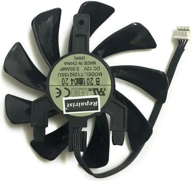 Alt view image 6 of 6 - Sapphire RX 570 GPU Cooler Video Card fan for Radeon sapphire RX570 ITX graphics Card Cooling System As Replacement