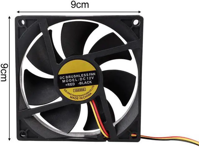 Alt view image 5 of 6 - 12V 3 Pin 9cm 90mm Computer Fan Portable USB Cooler Small PC CPU Cooling Computer Components Cooling Accessories Low Noise