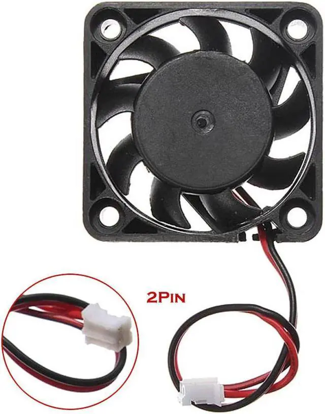 Alt view image 3 of 6 - 2pcs 12V Mini Cooling Computer Fan Small 40mm x 10mm DC Brushless 2 pin O.15