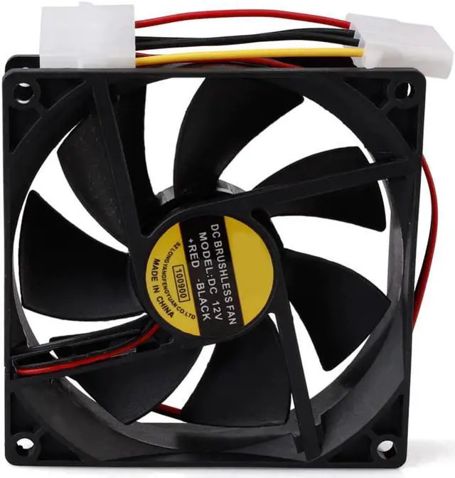 Alt view image 2 of 6 - 12V 4 Pin 90mm Silent Computer Brushless Cooler Case PC CPU Cooling Fans Black Cooler Compute Quiet Fan High Qualtiy