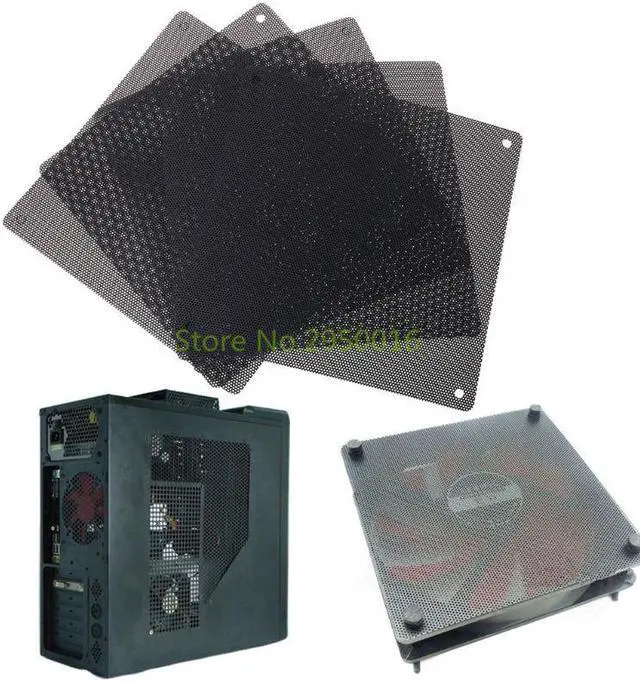 Alt view image 3 of 6 - 5Pcs 140mm Cuttable Black PVC PC Fan Dust Filter Computer Case Cooler Dustproof Mesh Cover PC Cooling Accessories C26