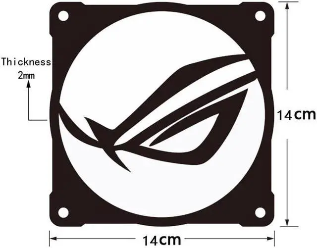 Main image of DIY 14cm*14cm Fan Cover Acrylic Cover use for 140mm Radiator 140mm Fan with Cool Logo for Computer Case Cooling