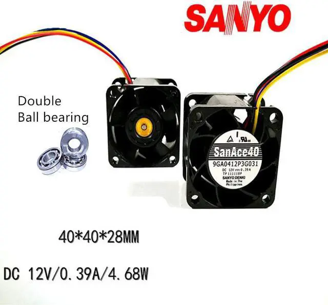 Main image of San Ace 9GA0412P3G031 40mm 4cm server fan 4028 40*40*28mm 12V 0.39A Server case cooling fan pwm 28000RPM