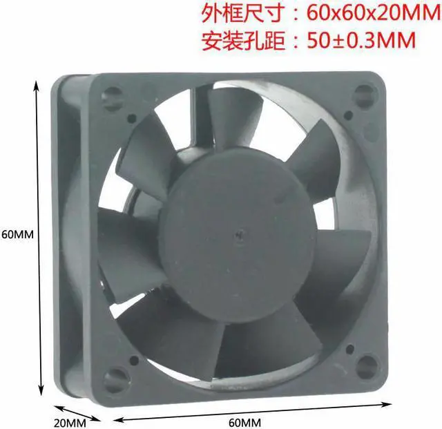 Alt view image 2 of 5 - DC 12V 6CM cm cm 60mm 60x20 6020 brushless silent chassis cooling fan