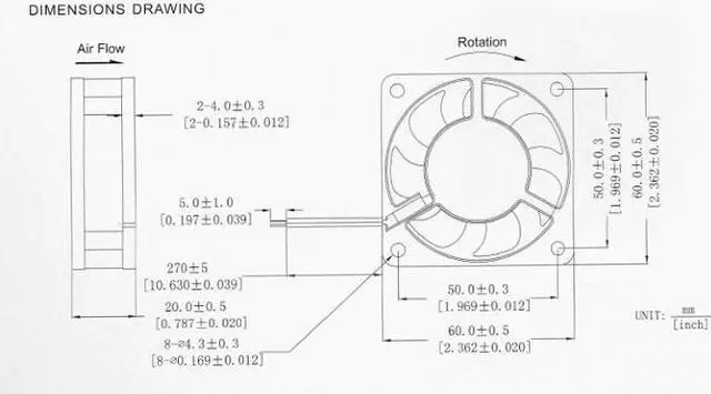Alt view image 4 of 5 - DC 12V 6CM cm cm 60mm 60x20 6020 brushless silent chassis cooling fan