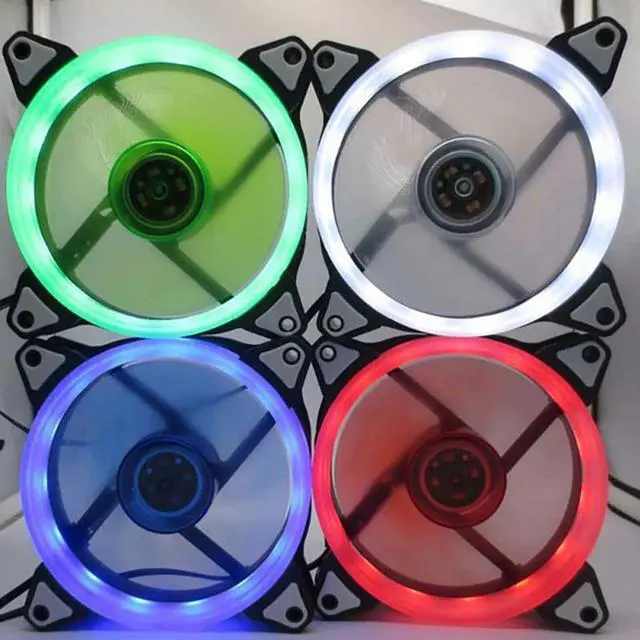 Alt view image 3 of 6 - 120mm Dynamic LED Ultra Silent Computer PC Case Cooling Fan Chassis Fans 3 / 4Pin Plug Fans Cooler