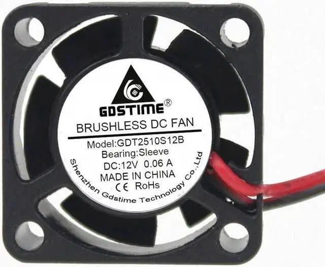 Alt view image 2 of 6 - 1 Pcs 12V 25x25x10mm 25mm Mini Brushless DC Cooling Cooler Fan 2.5cm 25mmx10mm 3D Printer fan Heatsink Fan